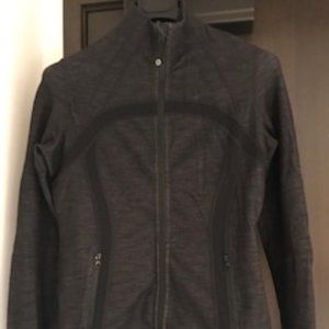 Lululemon sport jacket, black and dark grey, Size 12